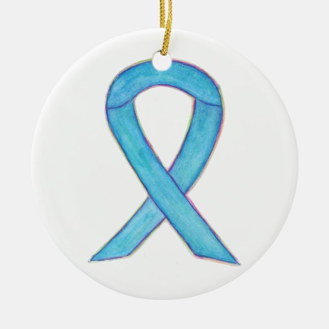 Blåmedvetande - Anpassningsbar - Band Art Ornament (Framsidan)