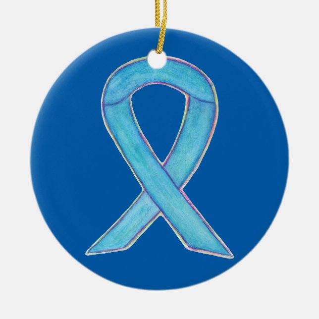 Blåmedvetande - Anpassningsbar - Band Art Ornament (Framsidan)
