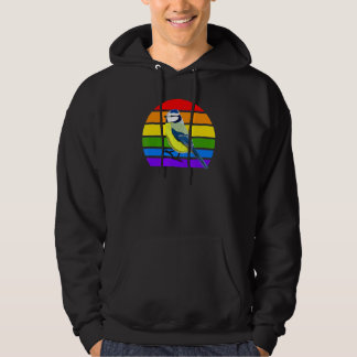 Blåmes Regnbåge Fågel Fågelskådare Sångfågel Di Hoodie