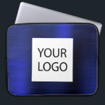Blåmetall - Logotyp för Anpassningsbar - säljfrämj Laptop Fodral<br><div class="desc">Modern blå faux-Elegant utan stent Anpassningsbar Logotyp PR-reklam för bärbara datorer eller Sleeve-reklam (promo) Fodral. Den här affärsdatorn fodral för professionell i klass kan anpassas så att den omfattar logotypen för företag eller företag.</div>
