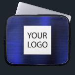 Blåmetall - Logotyp för Anpassningsbar - säljfrämj Laptop Fodral<br><div class="desc">Modern blå faux-Elegant utan stent Anpassningsbar Logotyp PR-reklam för bärbara datorer eller Sleeve-reklam (promo) Fodral. Den här affärsdatorn fodral för professionell i klass kan anpassas så att den omfattar logotypen för företag eller företag.</div>