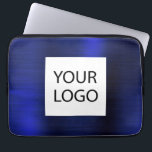 Blåmetall - Logotyp för Anpassningsbar - säljfrämj Laptop Fodral<br><div class="desc">Modern blå faux-Elegant utan stent Anpassningsbar Logotyp PR-reklam för bärbara datorer eller Sleeve-reklam (promo) Fodral. Den här affärsdatorn fodral för professionell i klass kan anpassas så att den omfattar logotypen för företag eller företag.</div>