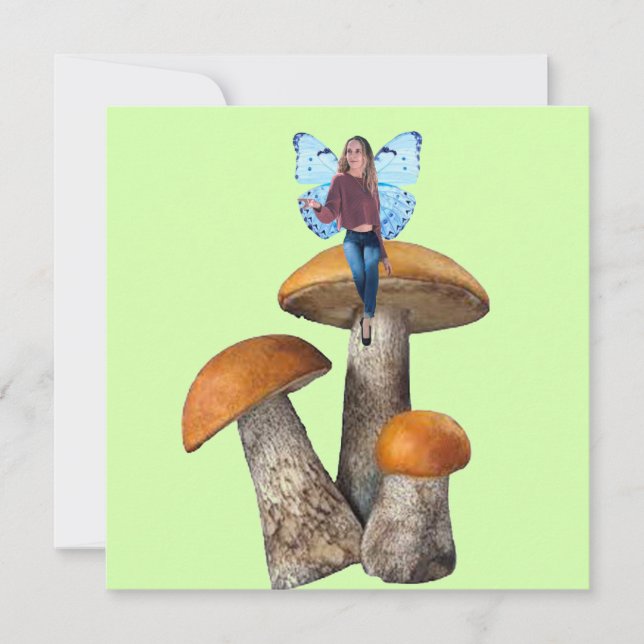 Blåmjölk på svampanteckningskort anteckningskort (Framsida)