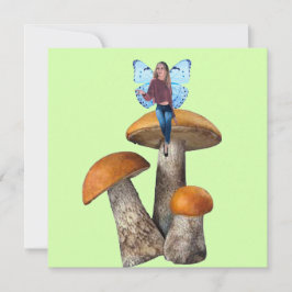 Blåmjölk på svampanteckningskort anteckningskort