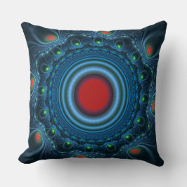 Blåmjölsfractal ornate mönster kudde