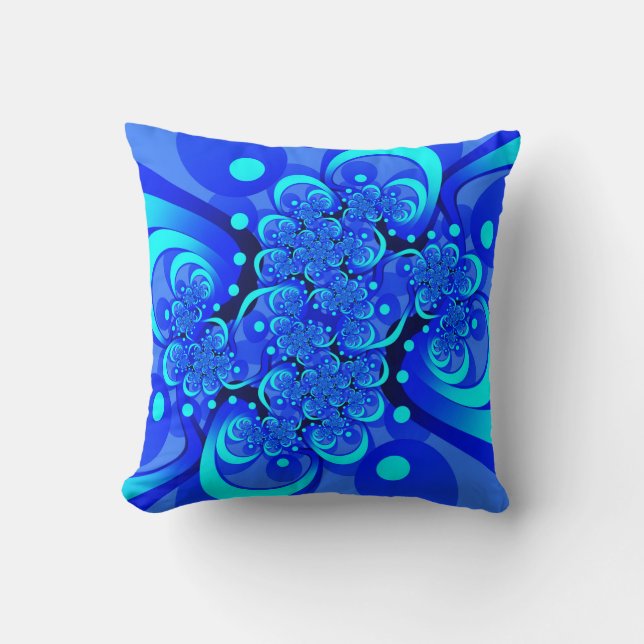 Blåmodern Abstrakt, fyrverkeripjäs Kudde (Framsida)