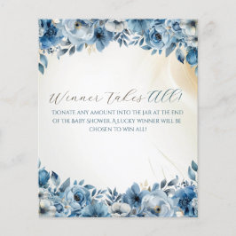 Blåmodern Blommigt Vattenfärgsbabyskor Flygblad