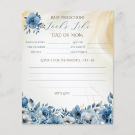 Blåmodern Blommigt Vattenfärgsbabyskor Flygblad