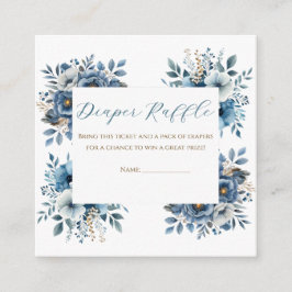 Blåmodern Blommigt Vattenfärgsbabyskor Tilläggskort