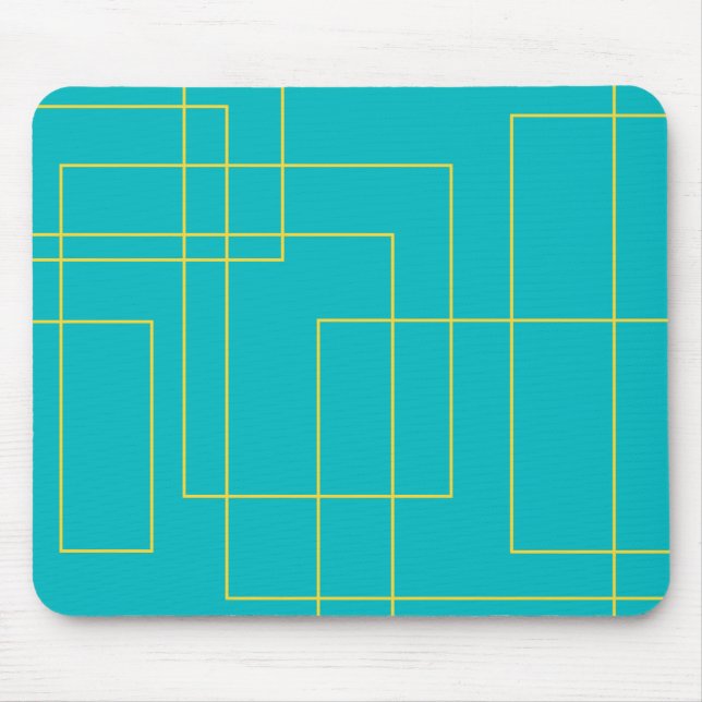 Blåmodern, enkel, minimal grafik i stadsområden musmatta (Framsidan)