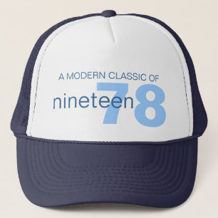 Blåmodern klassisk ålder/födelsetal truckerkeps