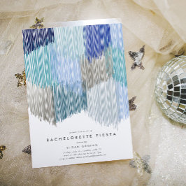 Blåmodern Modern Fringe Bachelorette-partiets inbj Spara Datumet