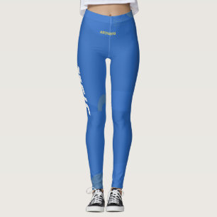 Blåmoderna företagsbalkar Sleek Stil Leggings