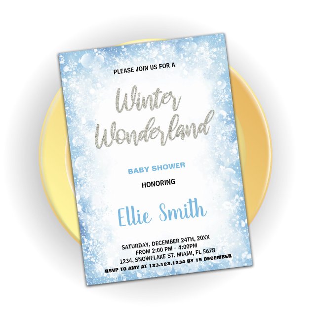 Blåmoln för inbjudningar till Vinterbabyskor (Winter Baby Shower Invitations Blue Cloud)