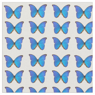 Blåmorfos Butterfly bomullsväv Tyg