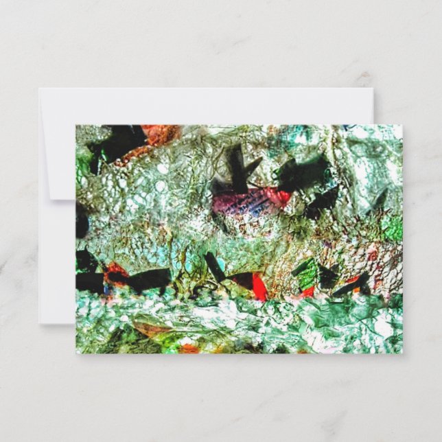 Blåmörkrets abstrakt inbjudan,Abstrakt blå in Inbjudningar (Framsida)