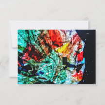 Blåmörkrets abstrakt, inbjudan,Abstrakt blå