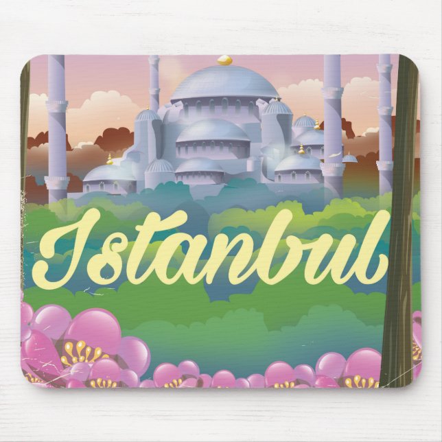 Blåmoskéreseaffisch för Istanbul Musmatta (Framsidan)