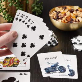 Blåmotorcykel Casinokort
