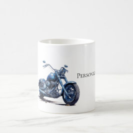 Blåmotorcykel Kaffemugg