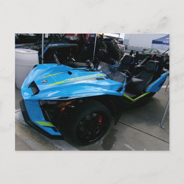 Blåmotorcykel Vykort (Framsida)