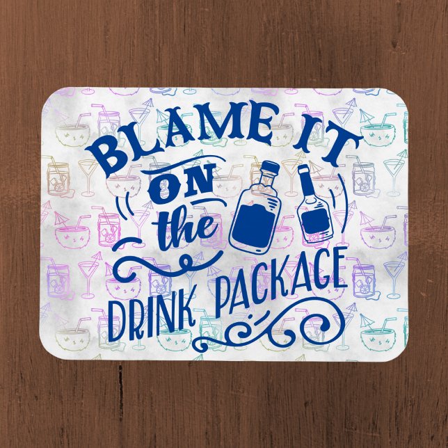 Blampa den på Cruise-dörren i Drink Paket Magnet (Funny cruise door magnet)