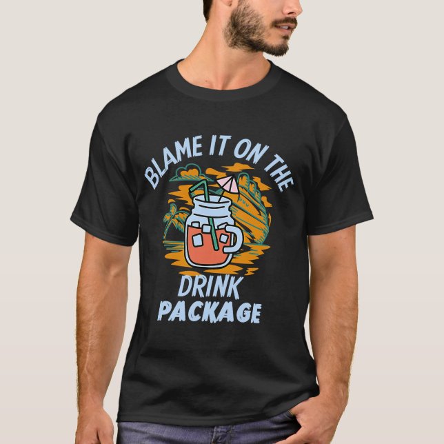 Blampa den på ryttarvinkatet i Drink Paket T Shirt (Framsida)