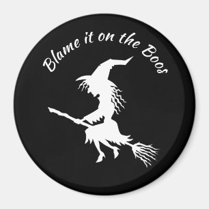 Blamra den på Boos Witch Halloween Magnet