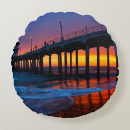 Blånad och Fattig - HB Peer Sunset Pillow Rund Kudde