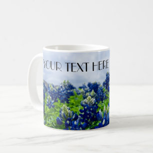 Blånät Blåa blommor Texas texan Blommigt Kaffemugg