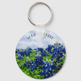 Blånät Blåa blommor Texas texan Blommigt Nyckelring