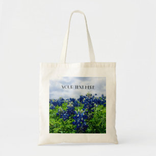 Blånät Blåa blommor Texas texan Blommigt Tygkasse