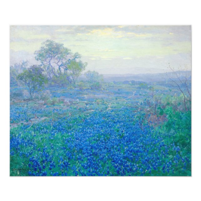 Blånät nära San Antonio, Texas av Onderdonk Fototryck (Framsidan)