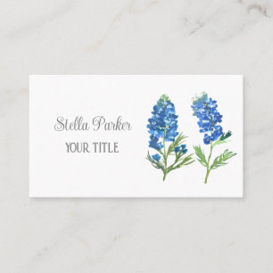 Blånät Texas Blue Blommigt Affärskort Visitkort