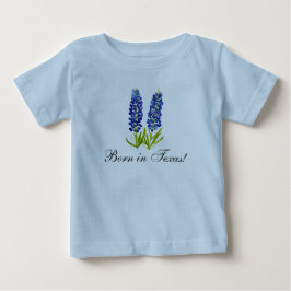 Blånät, vattenfärg Blommigt Boy Baby T Shirt