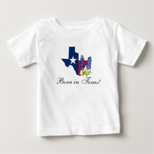 Blånät, vattenfärg Blommigt Boy Baby T Shirt