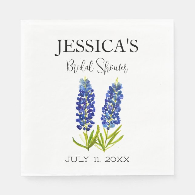 Blånät Wildblomme Blåa blommor Möhippa Pappersservett (Framsidan)