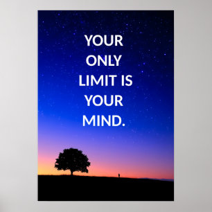 Blånattscitattecken i Himmel Poster