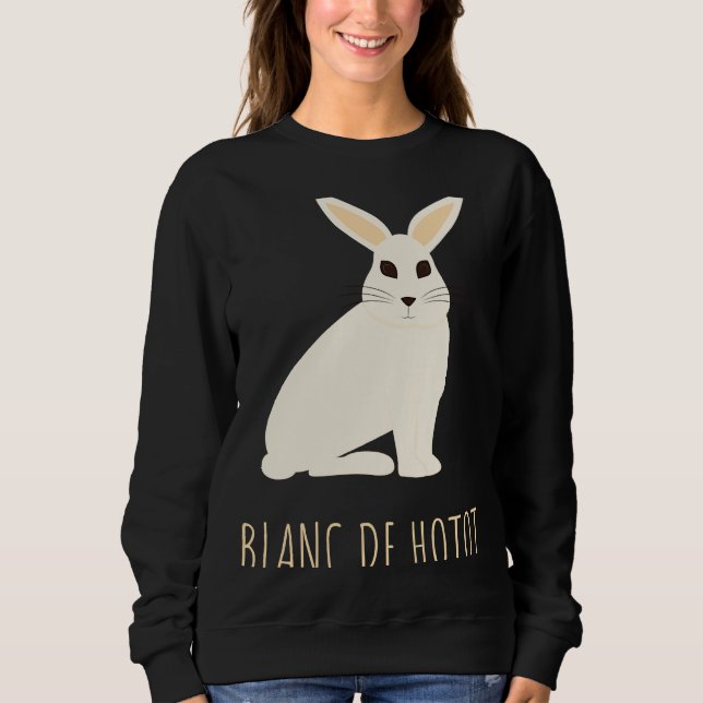 Blanc De Hotot Rabbit Stone Rabbits Bun Bunny T Shirt (Framsida)