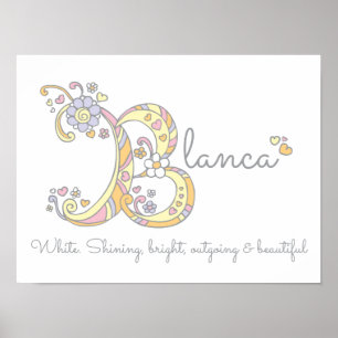 Blanca B:s ursprungliga doodlekonstnamns betydelse Poster