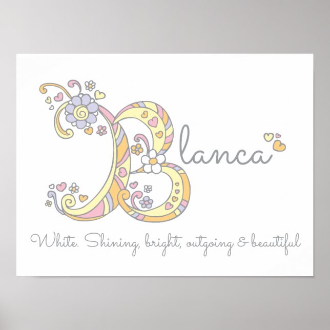 Blanca B:s ursprungliga doodlekonstnamns betydelse Poster (Framsidan)