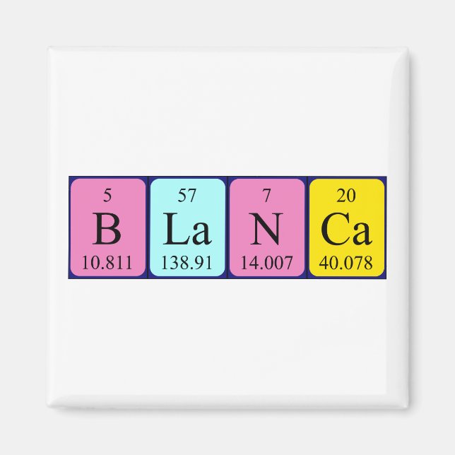 Blanca Periodisk magnet bord namn (Framsidan)