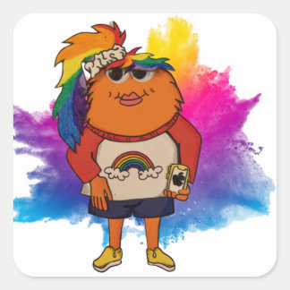 Blanca Stickers Fyrkantigt Klistermärke