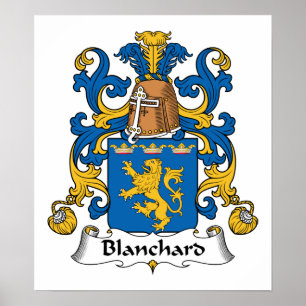 Blanchard familjvapensköld poster