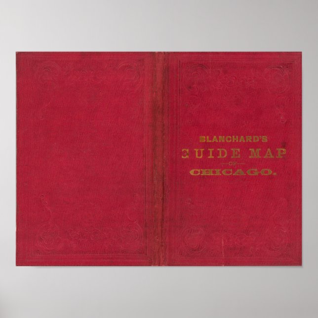 Blanchards guide karta of Chicago 2 Poster (Framsidan)