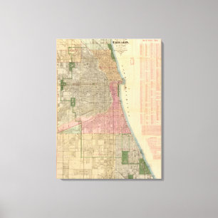 Blanchards vägleder kartan av Chicago 2 Canvastryck