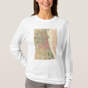 Blanchards vägleder kartan av Chicago T-shirt