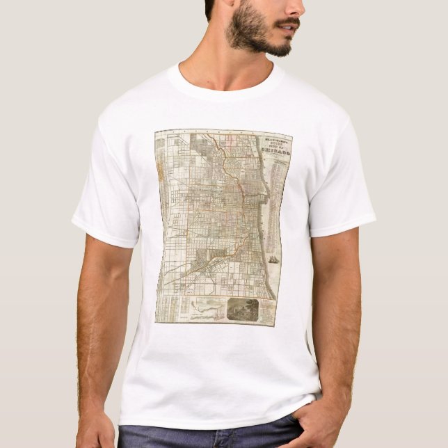 Blanchards vägleder kartan av Chicago Tee (Framsida)