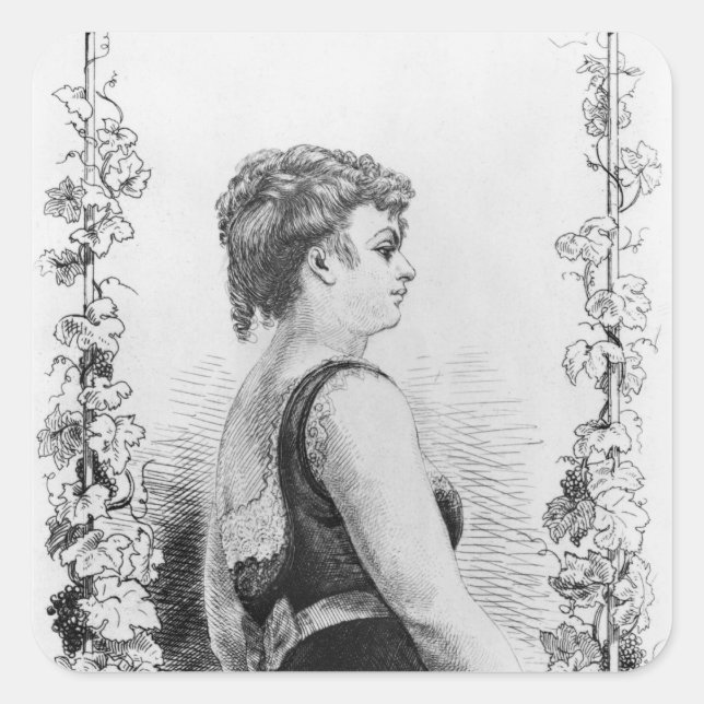 Blanche d'Antigny Fyrkantigt Klistermärke (Framsida)