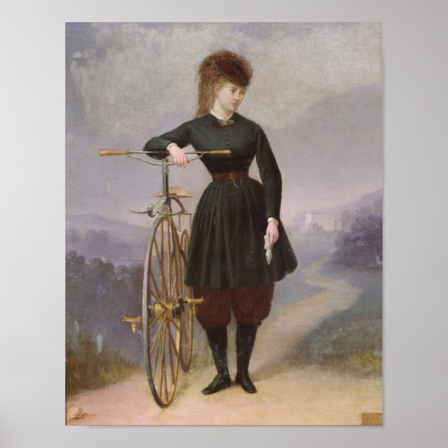 Blanche d'Antigny och hennes Velocipede Poster (Framsidan)